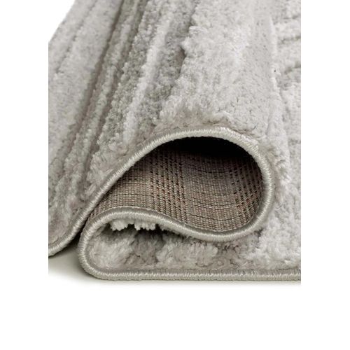 Tapis Géométrique à Relief Juno 54406 Gris 190x285 Cm