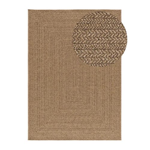 Tapis Extérieur Effet Jute Acra 5001 Marron Clair 160x230 Cm