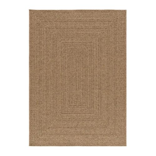 Tapis Extérieur Effet Jute Acra 5001 Marron Clair 160x230 Cm
