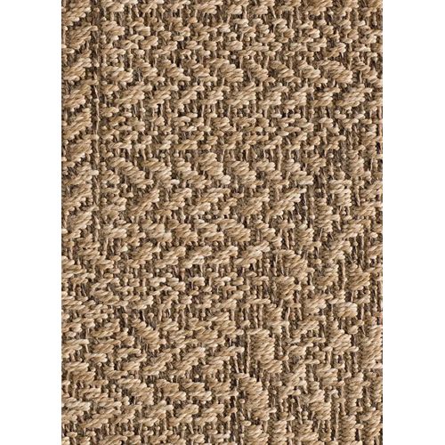 Tapis Extérieur Géométrique Effet Jute Acra 5006 Marron Clair 80x150 Cm