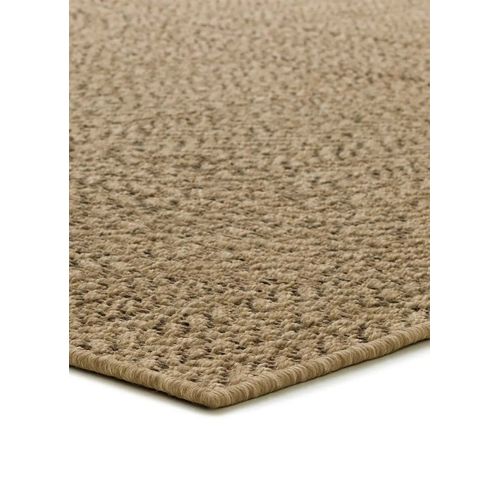 Tapis Extérieur Géométrique Effet Jute Acra 5006 Marron Clair 80x150 Cm