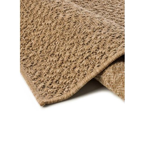 Tapis Extérieur Géométrique Effet Jute Acra 5006 Marron Clair 200x290 Cm