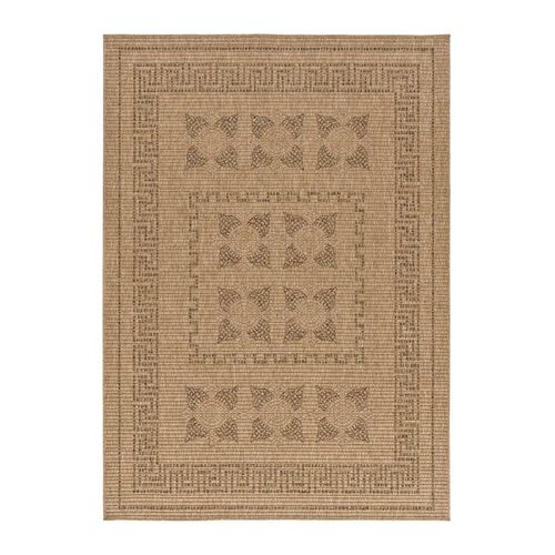 Tapis Extérieur Classique Effet Jute Acra 5046 Marron Clair 80x150 Cm