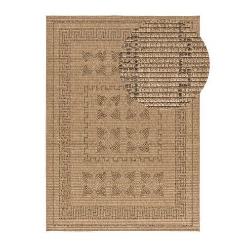 Tapis Extérieur Classique Effet Jute Acra 5046 Marron Clair 160x230 Cm