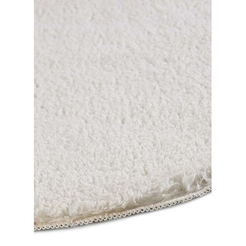 Tapis Lavable Uni à Bordure Ondulée Mellow Liso Blanc 160x230 Cm