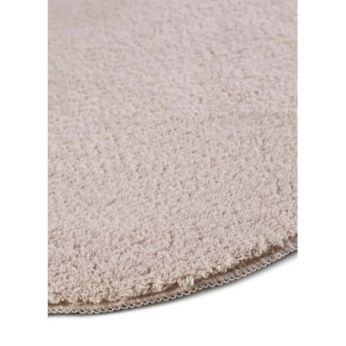 Tapis Lavable Uni à Bordure Ondulée Mellow Liso Rose Poudré 160x230 Cm