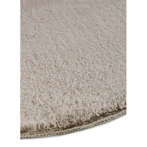 Tapis Lavable Uni à Bordure Ondulée Mellow Liso Taupe 160x230 Cm