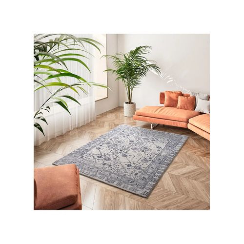 Tapis Vintage Siroco 16803 Bleu / Crème 133x190 Cm