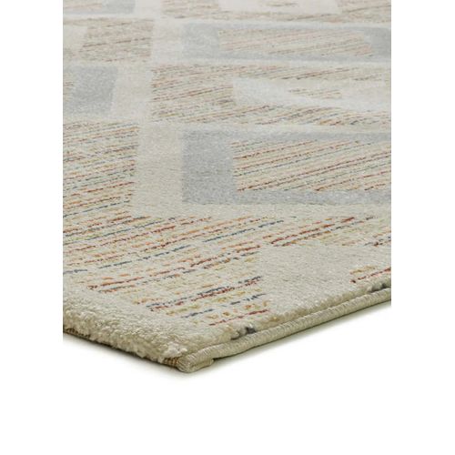 Tapis Géométrique Siroco 16804 Multicolore / Beige 133x190 Cm