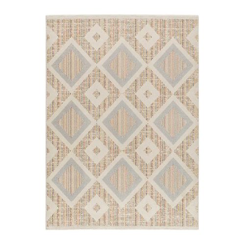 Tapis Géométrique Siroco 16804 Multicolore / Beige 160x230 Cm