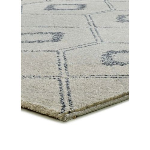 Tapis Géométrique Siroco 16806 Bleu / Crème 133x190 Cm