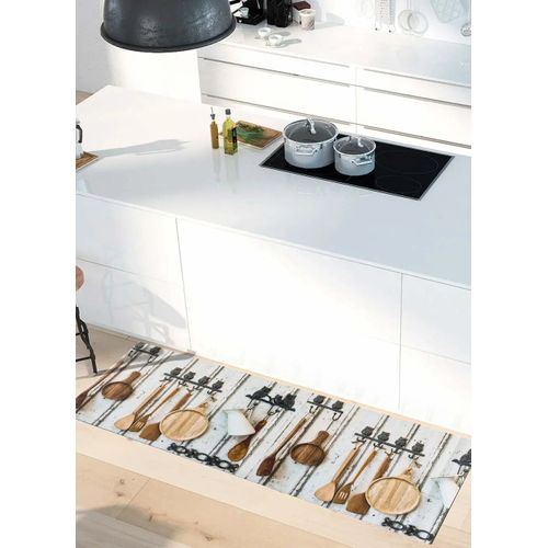 Tapis De Cuisine Rustique Ricci Cucina Multicolore 52x200 Cm