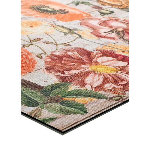 Tapis De Cuisine Fleurs Ricci Camelia Multicolore 52x100 Cm