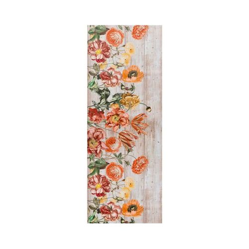 Tapis De Cuisine Fleurs Ricci Camelia Multicolore 52x200 Cm
