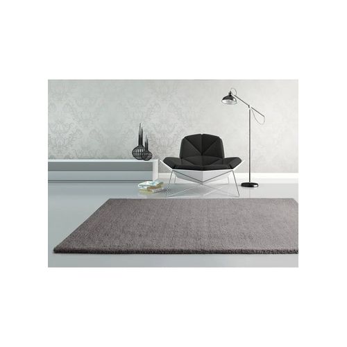 Tapis Shaggy Uni Shanghai Liso Gris 80x150 Cm