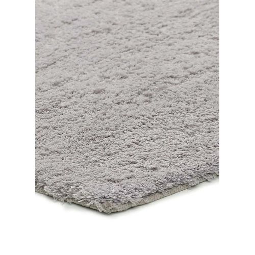Tapis Shaggy Uni Shanghai Liso Argent 60x110 Cm