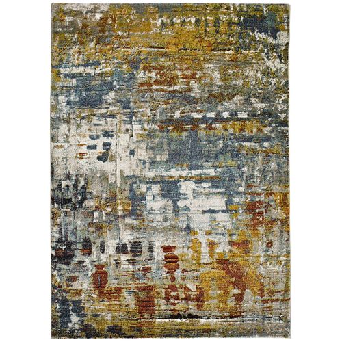 Tapis Abstrait Naia 22408 Gris/bleu/rouille 140x200 Cm