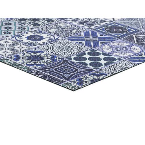 Tapis De Cuisine Bohème Sprinty Ceramics Bleu/gris 52x100 Cm