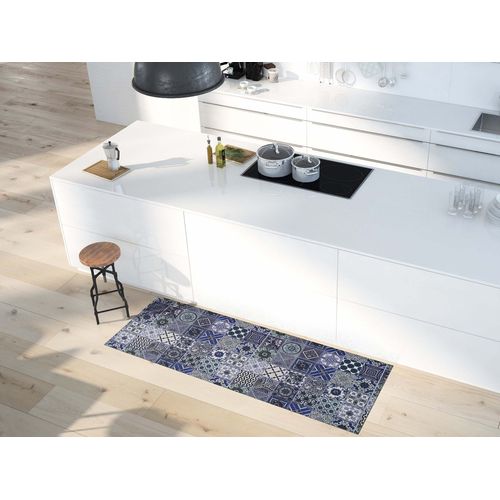 Tapis De Cuisine Bohème Sprinty Ceramics Bleu/gris 52x200 Cm
