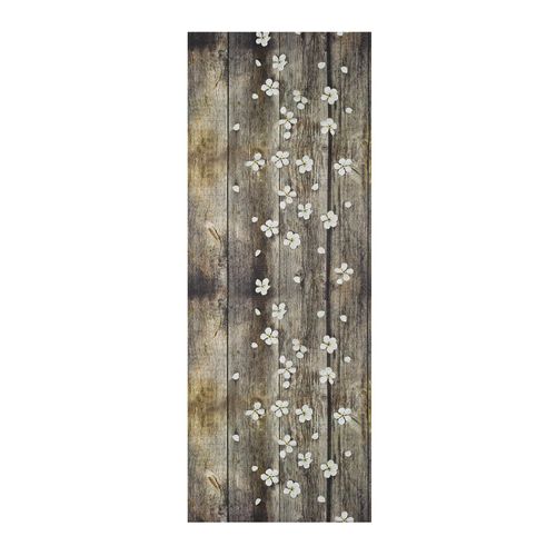 Tapis De Cuisine Fleurs Sprinty Spring Marron 52x100 Cm