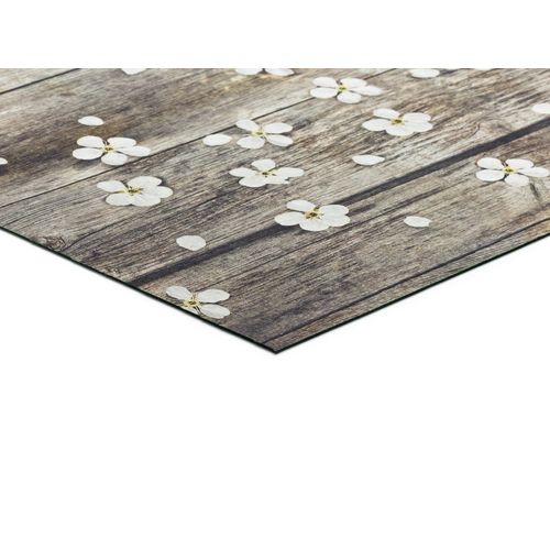 Tapis De Cuisine Fleurs Sprinty Spring Marron 52x200 Cm