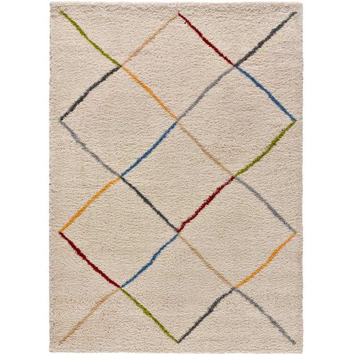 Tapis Shaggy Ethnique Kasbah 8600 Beige/multicolore 80x150 Cm