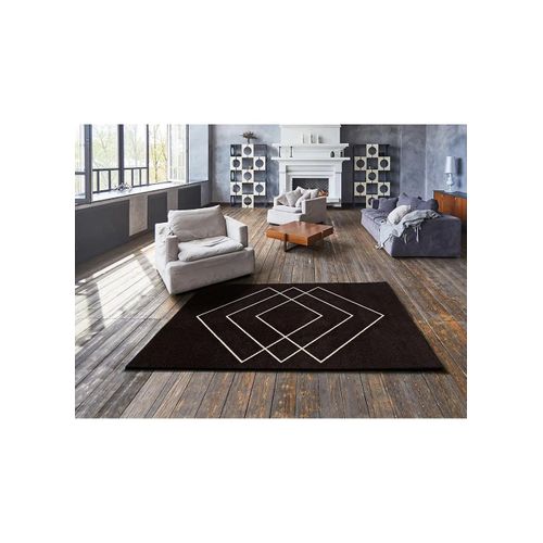 Tapis Géométrique Breda 12180 Noir 67x250 Cm