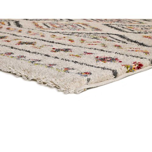 Tapis Shaggy Ethnique Kasbah 8627 Beige/multicolore 160x230 Cm