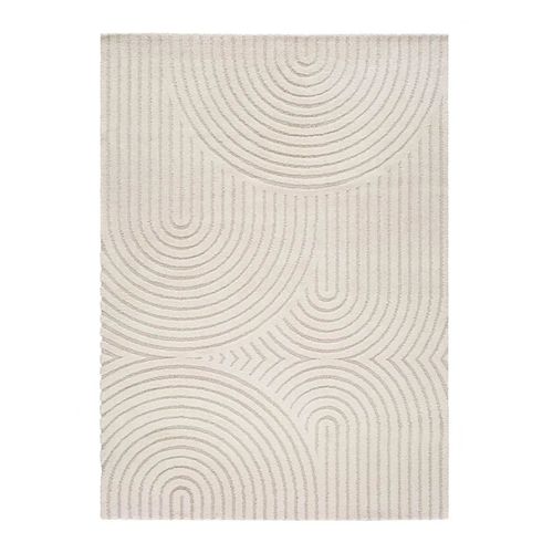 Tapis Scandinave à Relief Lina 59602 Blanc 160x230 Cm