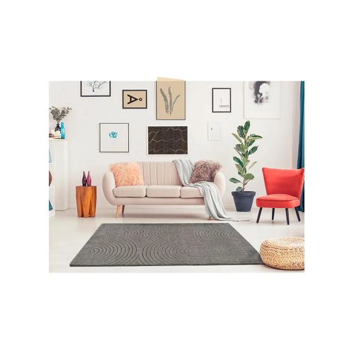 Tapis Scandinave à Relief Lina 59602 Gris 80x150 Cm