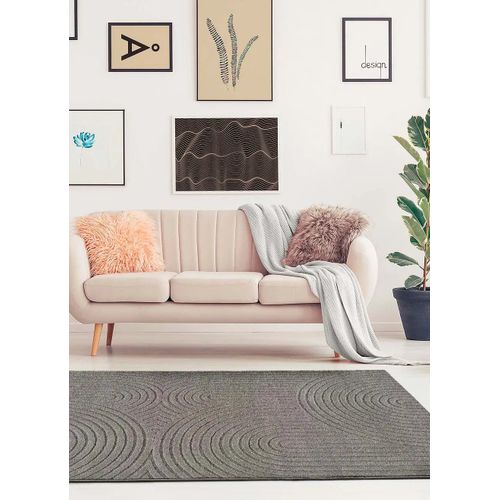 Tapis Scandinave à Relief Lina 59602 Gris 200x290 Cm
