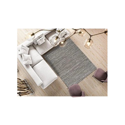 Tapis Abstrait à Relief Yen 59617 Gris 160x230 Cm