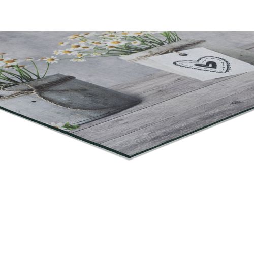 Tapis De Cuisine Fleurs Sprinty Camomilla Gris/vert/jaune 52x100 Cm