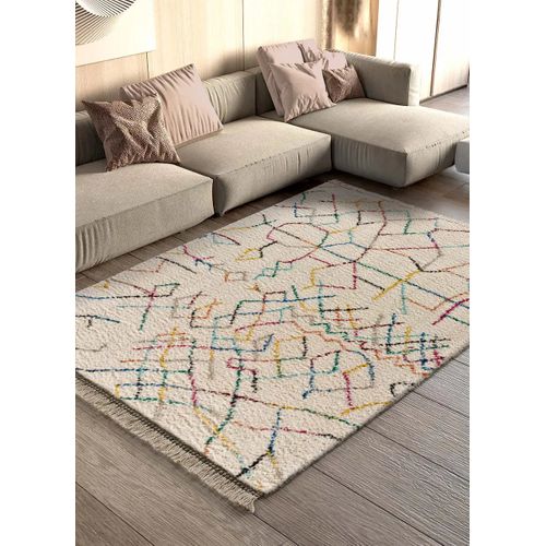 Tapis Berbère Yebel 807 Crème/multicolore 80x150 Cm