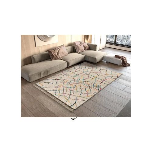 Tapis Berbère Yebel 807 Crème/multicolore 135x190 Cm