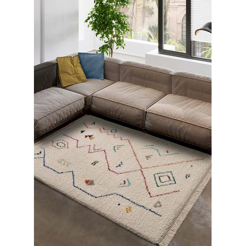 Tapis Berbère Yebel 817 Crème/multicolore 80x150 Cm