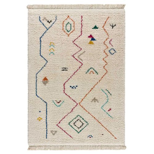 Tapis Berbère Yebel 817 Crème/multicolore 80x150 Cm