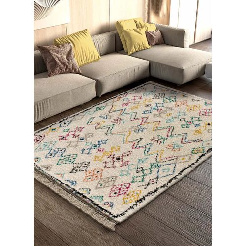 Tapis Berbère Yebel 6221 Crème/multicolore 80x150 Cm