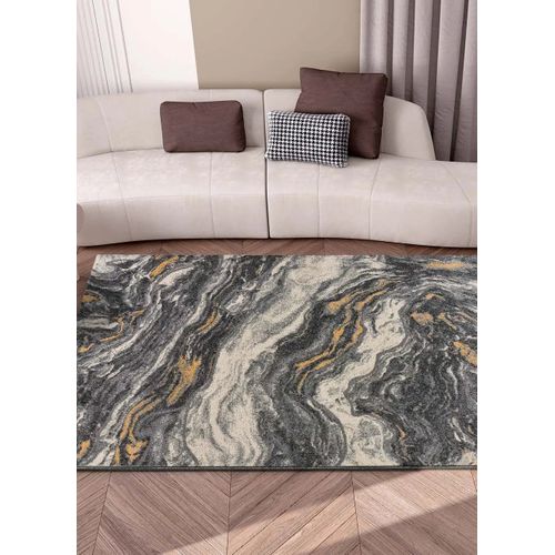 Tapis Effet Marbre Marmol Onda 12309 Gris 160x230 Cm