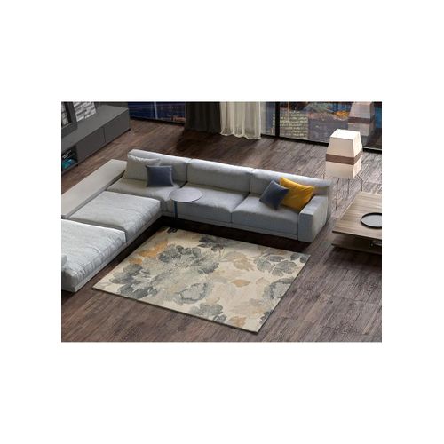 Tapis Motifs Floraux Flores Sunset 12337 Gris/beige 140x200 Cm