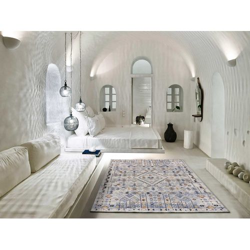 Tapis Ethnique Mabel 3773 Beige/bleu/multicolore 80x150 Cm