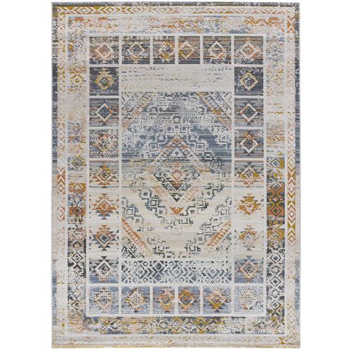 Tapis Vintage Kilis 3223 Crème/bleu/moutarde 77x150 Cm