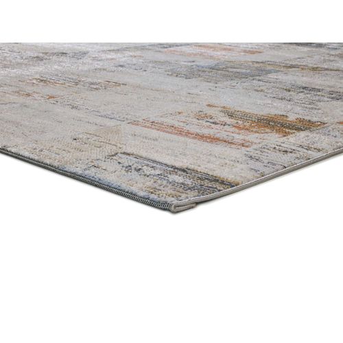 Tapis Géométrique Kilis 3345 Crème/bleu/moutarde 77x150 Cm