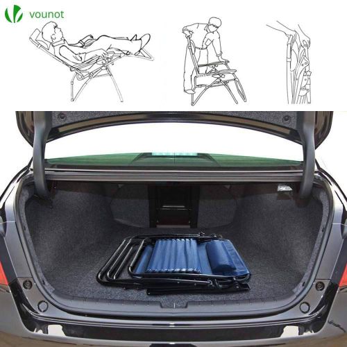 Lot De 2 Chaise Longue Inclinable En Textilene Avec Porte Gobelet Et Portable Bleue