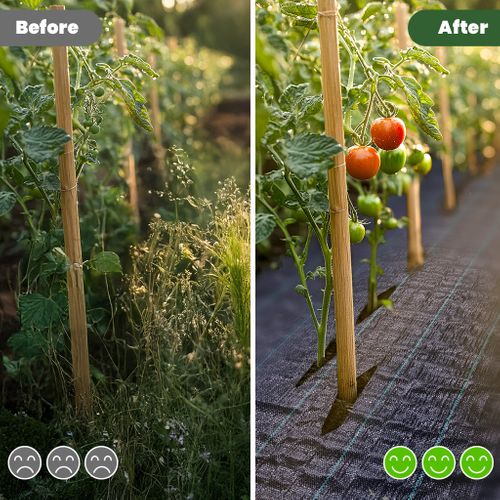 Toile De Paillage Contre Les Mauvaises Herbes 10mx2m Anti-uv 100g/m2