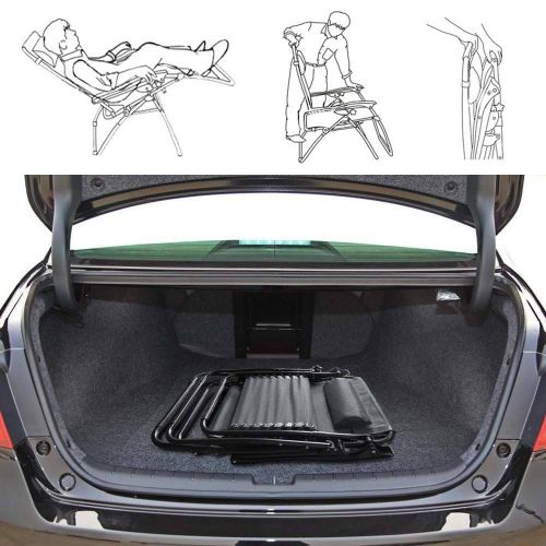 Chaise Longue Inclinable En Textilene Avec Porte Gobelet Et Portable Gris Lot De 2