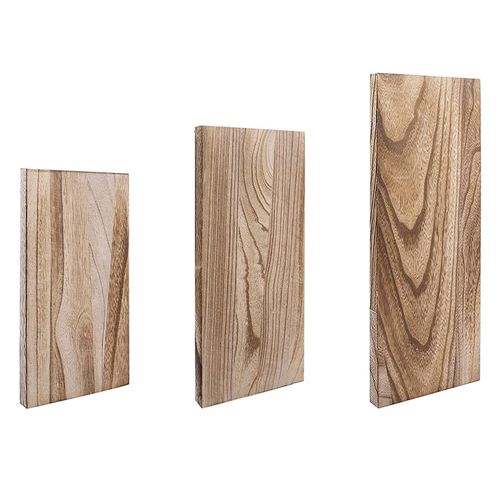 Lot De 4 Étagères Murales 42x15,5 Cm, Étagère De Rangement, Supports En Fer Noir, Bois, Naturel