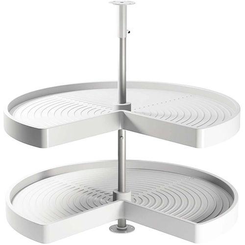 Plateau Tournant Blanc 2 Niveaux Pour Module De Cuisine Shelvo Pour Module De 80 Cm