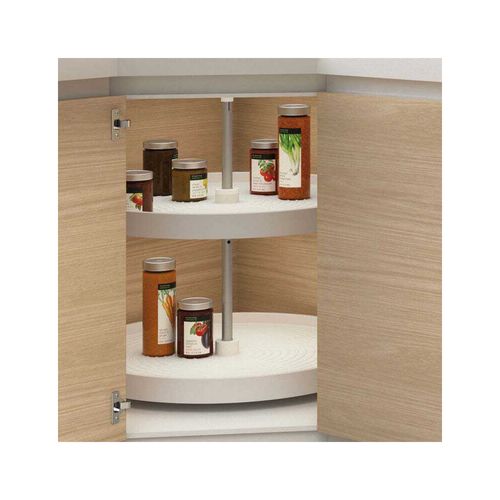 Jeu De Plateaux Circulaires Pour Meuble De Cuisine Shelvo Blanc