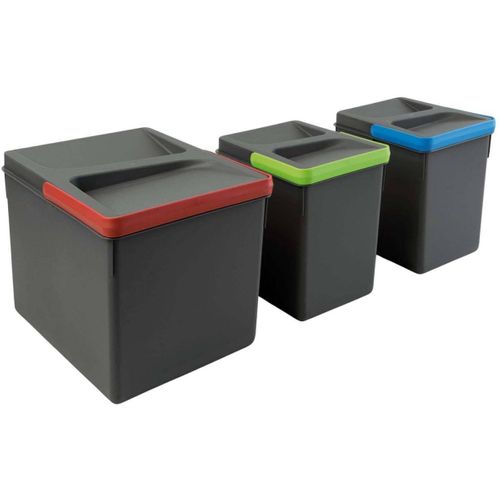 Bacs De Tri Pour Tiroir De Cuisine Recycle 1 Bac De 12 Litres Et 2 Bacs De 6 Litres